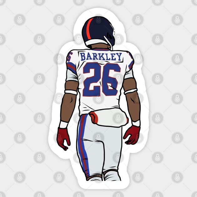 Saquon Barkley Back-To Sticker by rattraptees